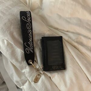Victoria's Secret Black Card Holder and bedazzled wristlet
